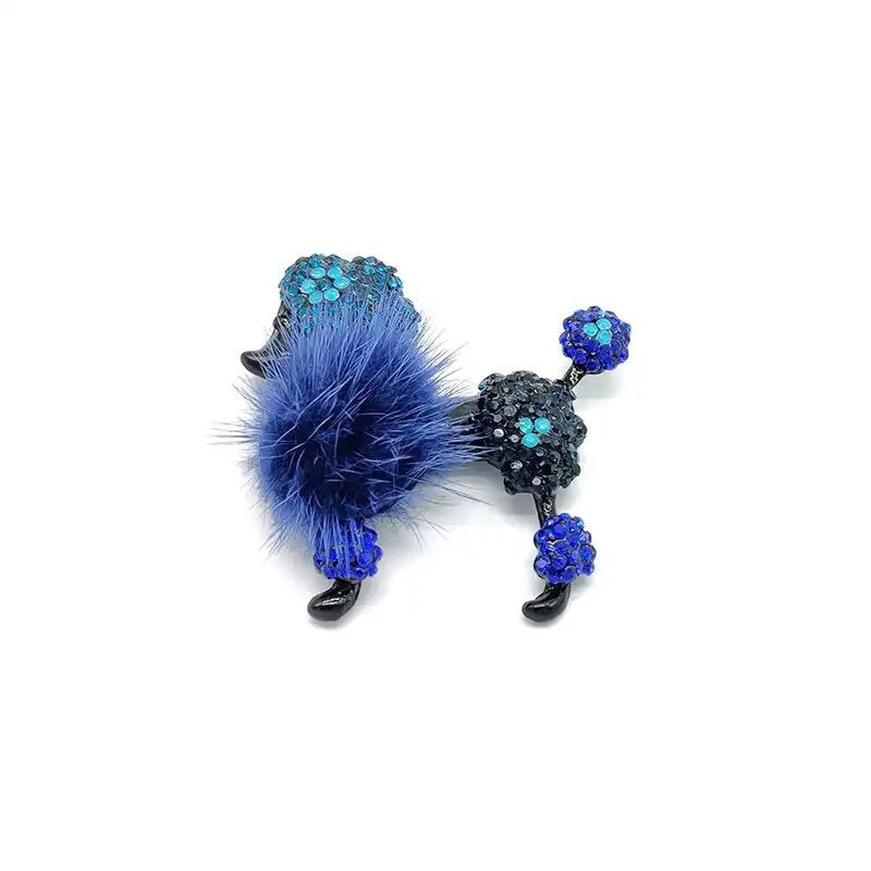 Fuzzy Poodle Brooch