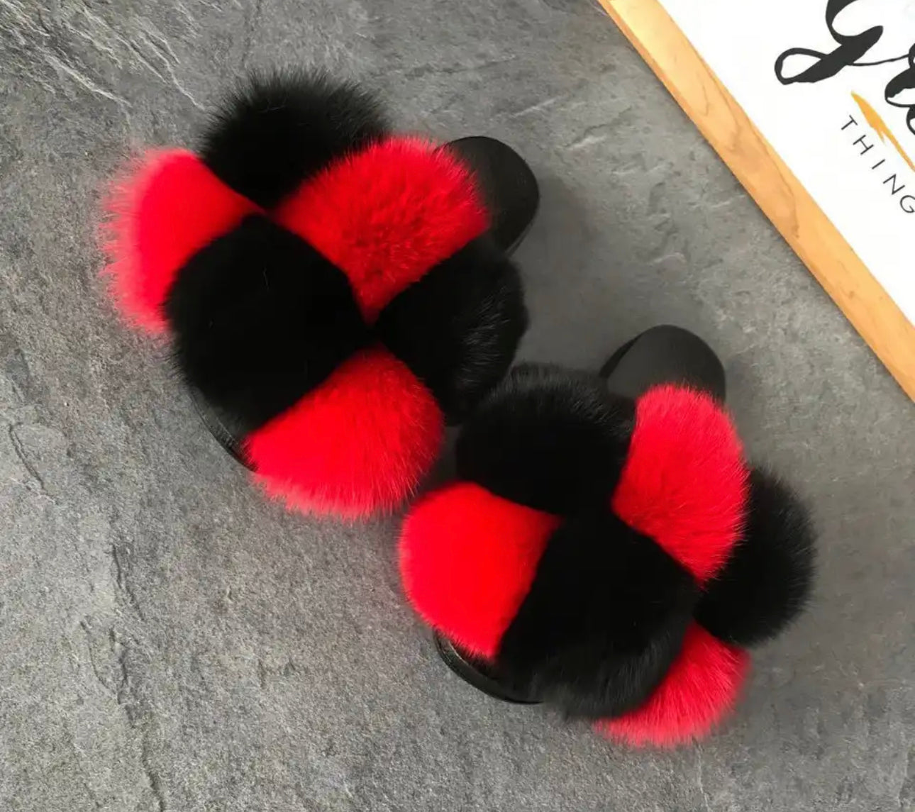 Fox Fur Slides