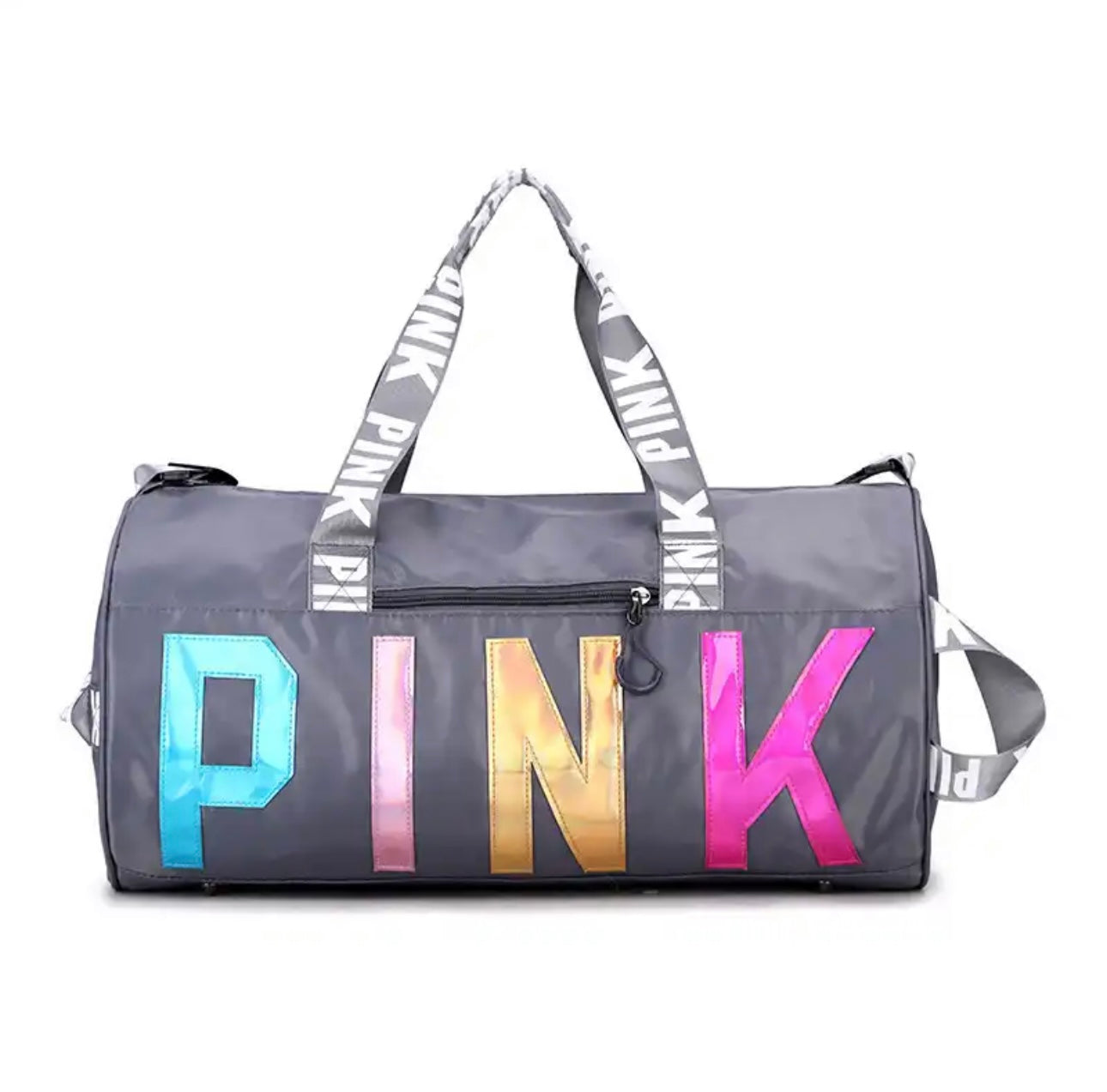 Multi Colored PINK Metallic Duffle Bag