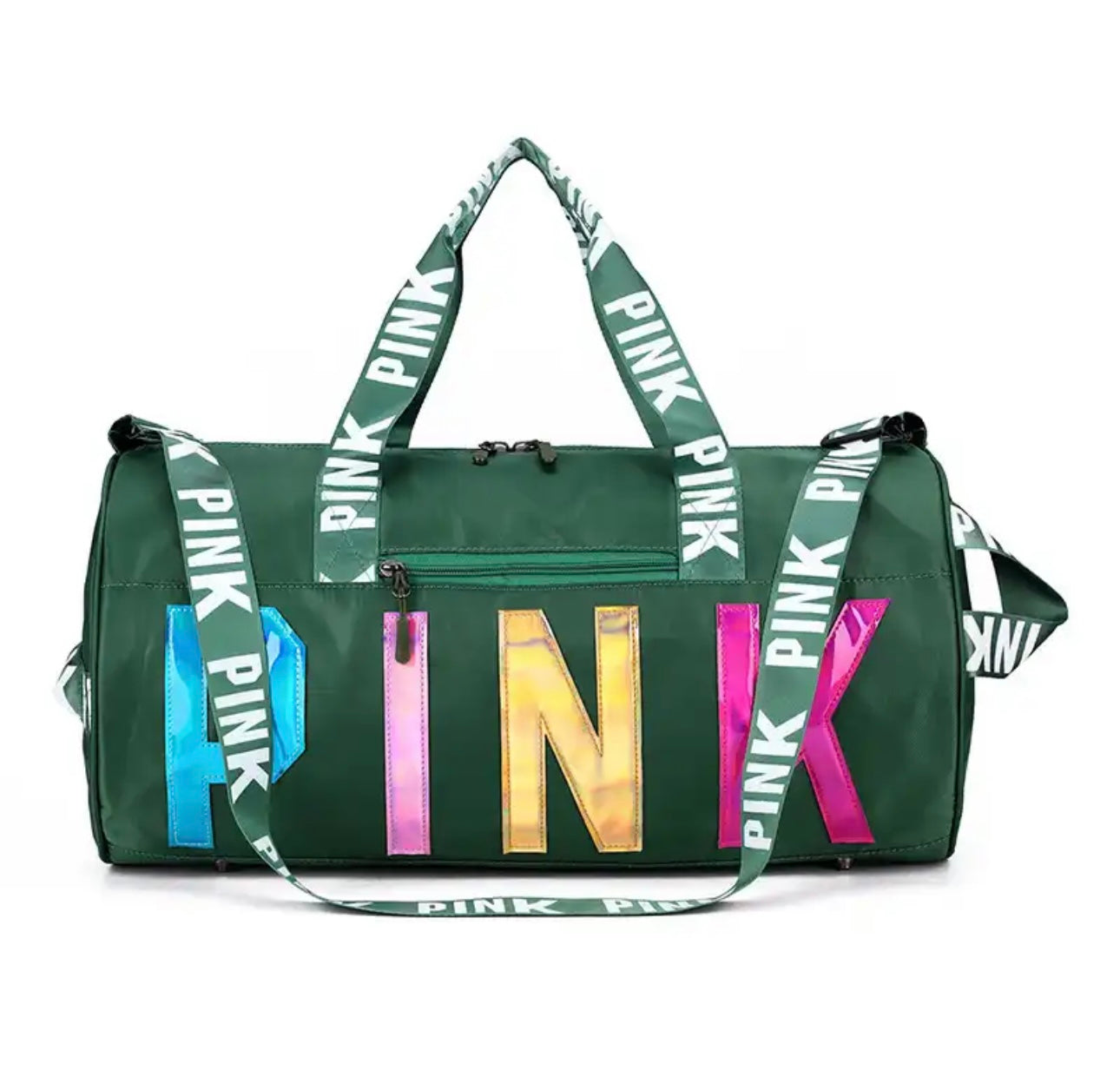 Multi Colored PINK Metallic Duffle Bag