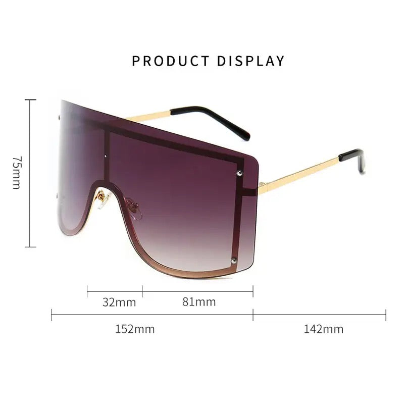 Oversized Gradient Color Sunglasses